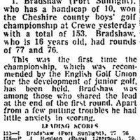 1965-Bradshaw wins inaugural Boys Championship